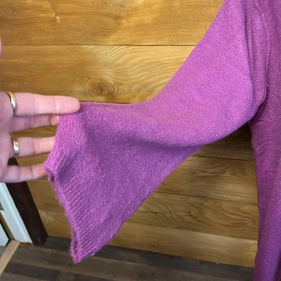 CABLE AND GAUGE WOMENS PLUS SIZE ORCHID  FRINGE AND HEM PULLOVER SIZE 14/16‎ - Picture 10 of 11